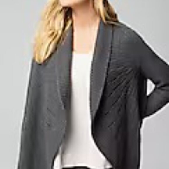 Pure Jill Curved-Hem Cabled Cardigan - Picture 5 of 6